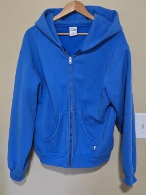 Men's Hooded Full-Zip Sweatshirt in Royal Blue